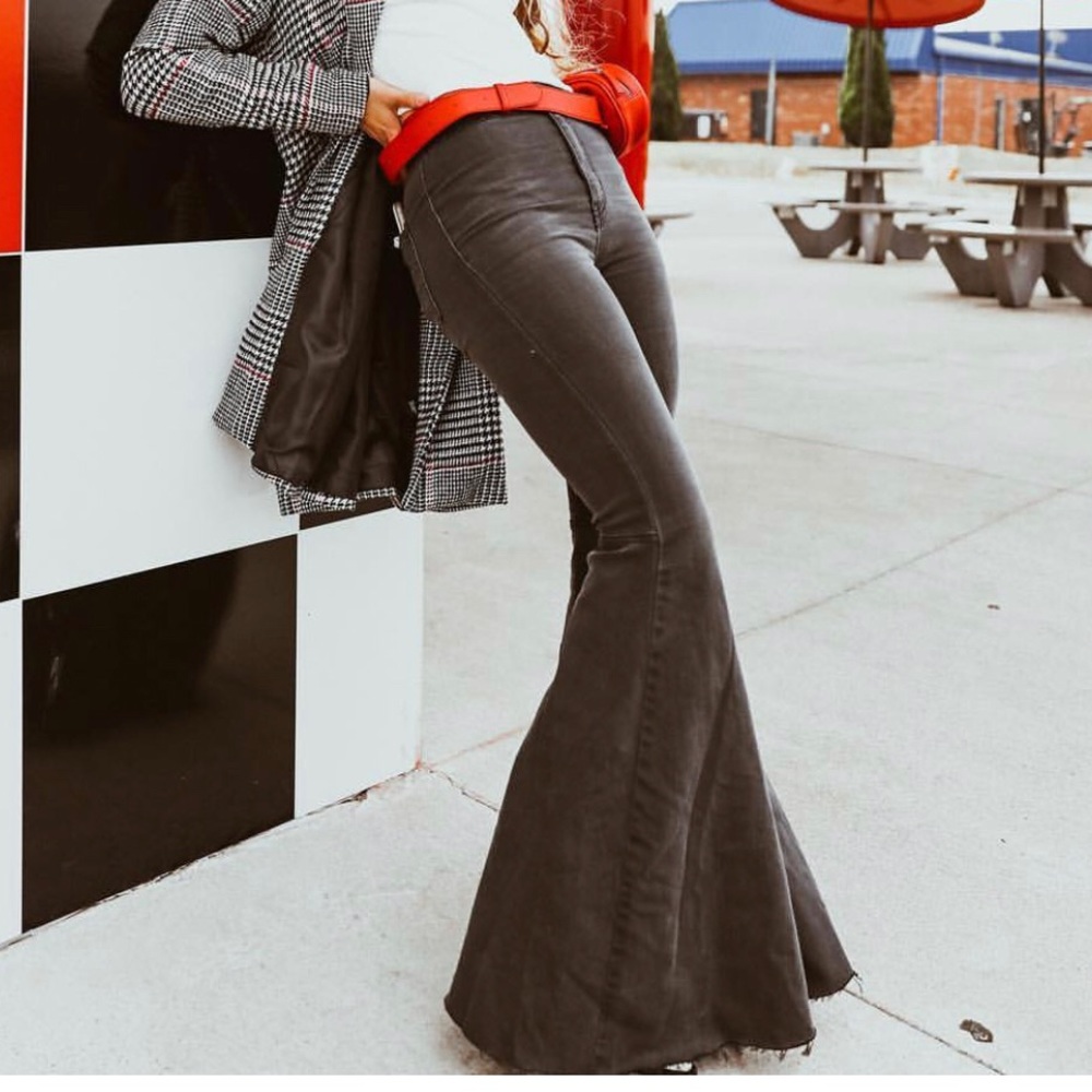 Free people stretchy black Flare